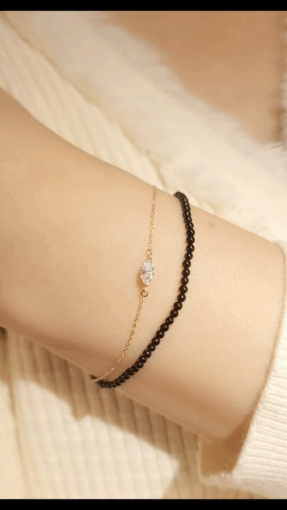 Onyx & Diamond Bracelet-WK4244MD@