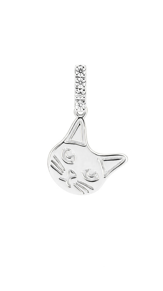 Cat Diamond Charm-WK4226@