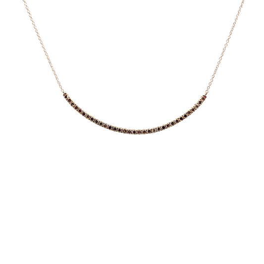 Smile Champagne Color Diamond Necklace-WK3951