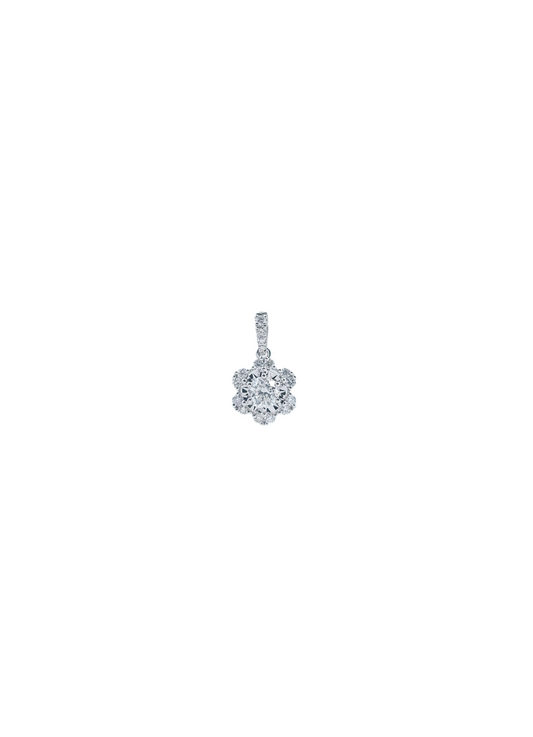 Diamond Flower Pendant-WK3625RD