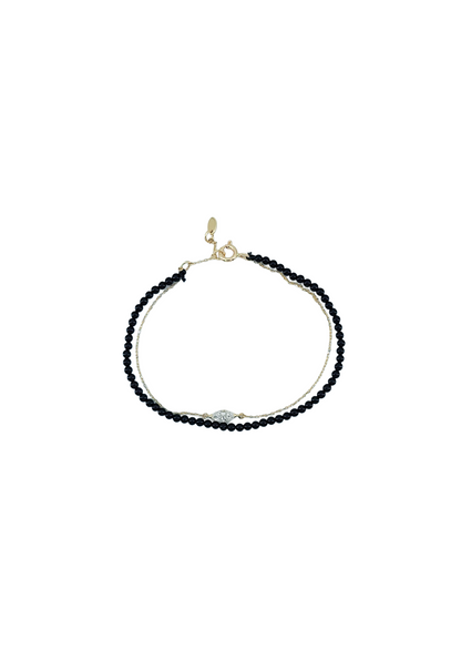 Onyx & Diamond Bracelet-WK4244MD@