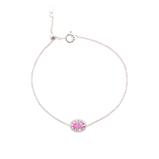 Pink Sapphire Diamond Bracelet-WK4045I