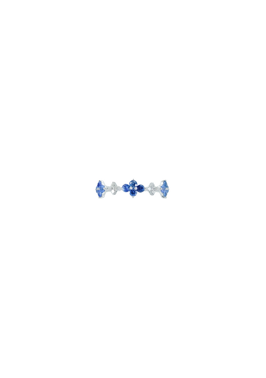 Blue Sapphire and Diamond Ring-WK3496RS