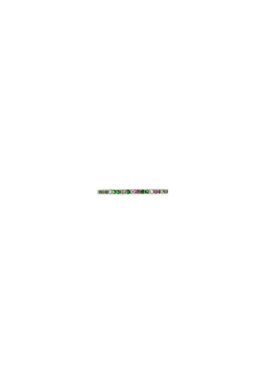 Green Garnet Diamond Ring-WK4191@