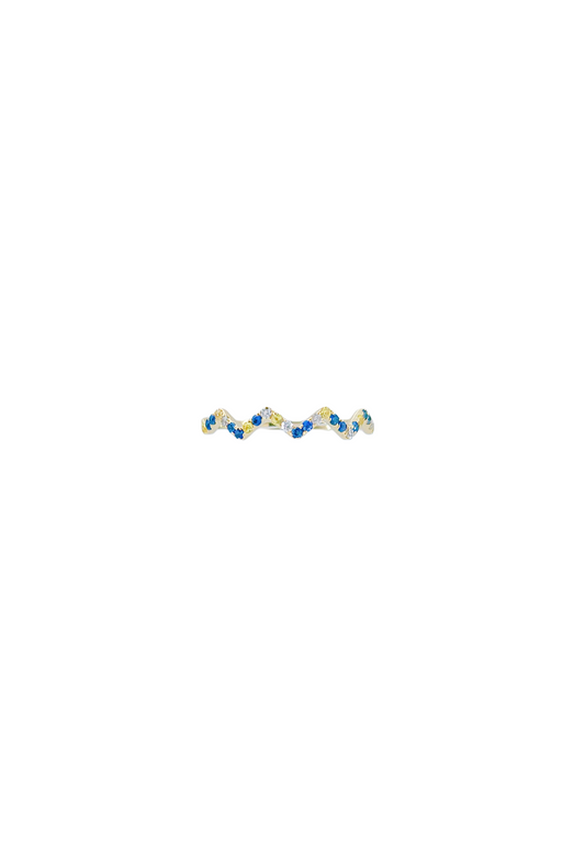 Blue Sapphire Diamond Ring-WK4201@